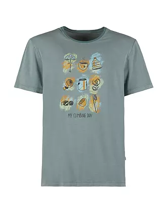 E9 | T-shirt d'escalade Things pour hommes | dunkelgrün